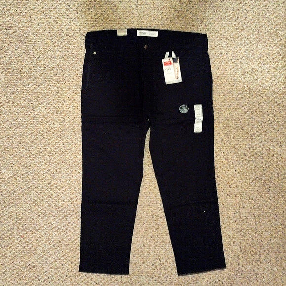 LEVI STRAUSS SIGNATURE MEN'S PREMIUM FLEX S67 ATHLETIC JEANS - 40x30 BLACK - Picture 2 of 5